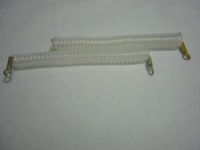 China Custom factory direct offer clear spring security coil lanyard tether w/2 safety terminals for sale