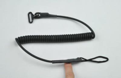 China Full arms extension tactical pistol lanyard coiled black hot selling OEM made in China for sale