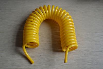 China Custom Yellow Plastic Big Coiled Bungee Cord Lanyard for sale