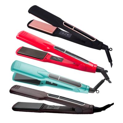 China High Temperature Wide Hair Straightener Ceramic Coating Hotel Dish Professional Salon Grade Hair Straightening Irons for sale