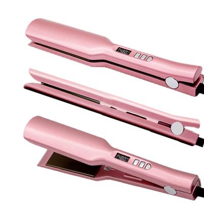 Cina Custom High Quality Professional Hotel LCD Display Wide Flat Irons Salon Grade Titanium Hair Straightener in vendita