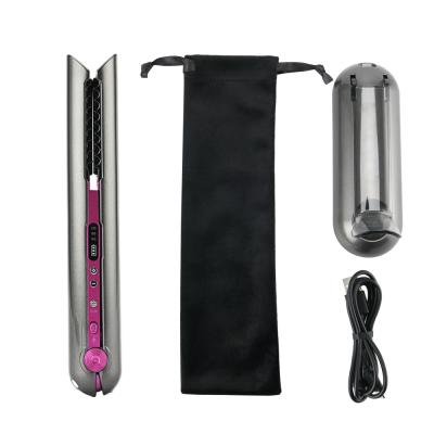 China Planchas de Para de cabello Outdoor Rechargeable Portable Hair Straightener Cordless High Temperature Flat Iron for sale