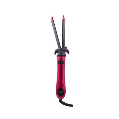 China Auto Salon Professional 2 in 1 Hair Straightener and Hair Curler Hair Styling Ceramic Flat Iron Auto Rotating LCD Hair Crimps à venda