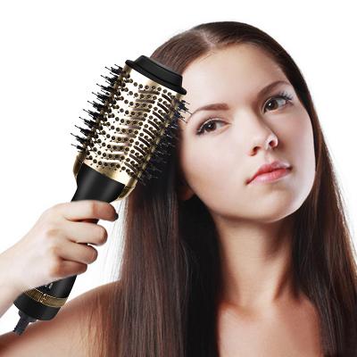 China Menarda Styler escova de cabelo airwarp ionic hot sales air hair brush wet dry hair blow dryer brush 2021 24K gold for sale