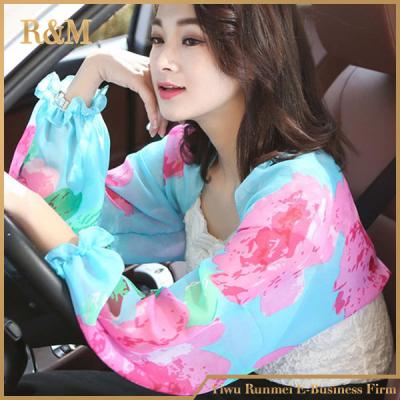 China Women Chiffon Scarf Anti-UV Beach Wraps Outdoor Sunscreen Shawls Workout Gloves for sale