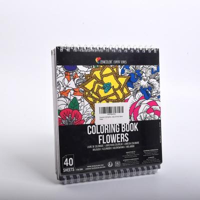 China High Quality Professional Inner Sheets Paper Printed Spiral Drawing 40 Coloring Books Series For Adults. for sale