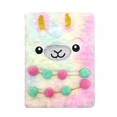 China Saddle/Sewing/Sprial/Hardcover/School Stationery School Stationery Student Use Cute Plush Diary Use Cute Plush Cover A4 Paper Diary Children's Notebook Softcover Compulsory Wholesale Notebook for sale