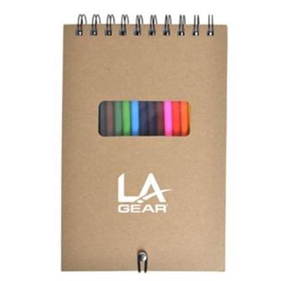 China Promotional Recycled Spiral Flip Drawing Pads With Pencils Office Stationery Promotion Cardboard for sale