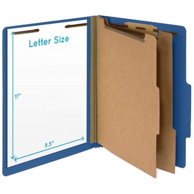 China Dark Blue PP Classification Folders, 2 Divider, Durable 2 Prongs Designed To Organize Standard Medical Record for sale