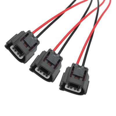 China 2 Pin Automotive Ignitoin Coil Electric Wire Connector Because-005 Black Color for sale