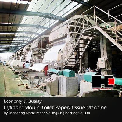 China Waste Paper Machine / Reuse Toilet Paper Tissue Paper Making Machine 5-15t/d for sale