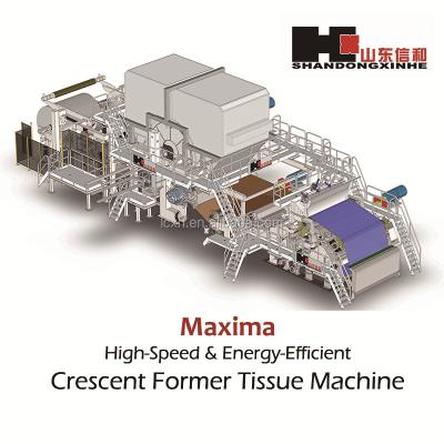 China 2850/900m/min Crescent Former Tissue Papermaking Machine With Most Advanced Technology 30-60t/d From Italy Comer for sale