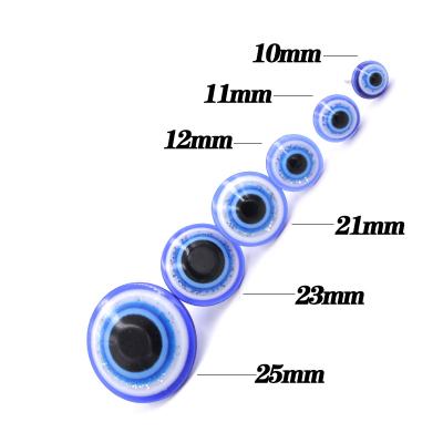 China 8MM-25MM Evil Eye Resin Blue Eye Stainless Steel Studs For Man Woman for sale