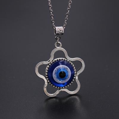 China Turkey Various Styles Choose Anchor Snowflake Palm Blue Eye Five Star Master Turkish Necklace Ladies Pendant Necklace for sale