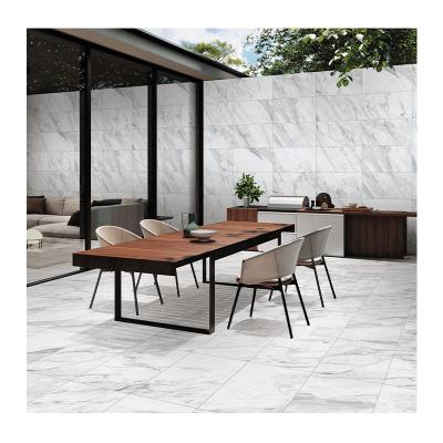 China Rustic Tiles 20Mm Glazed Exterior Matt Carrara White Marble Wall Tile Porcelain Ceramic Exterior Flooring for sale