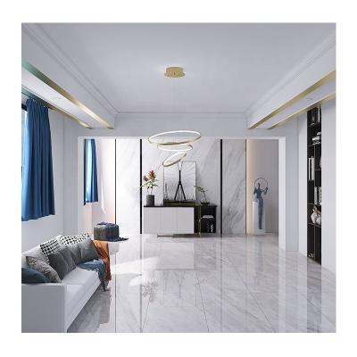 China White Glazed Home Wall Porcelain Marble Bathroom Polished Floor Tile 600*1200mm Dark Gray Wear Resistant for sale