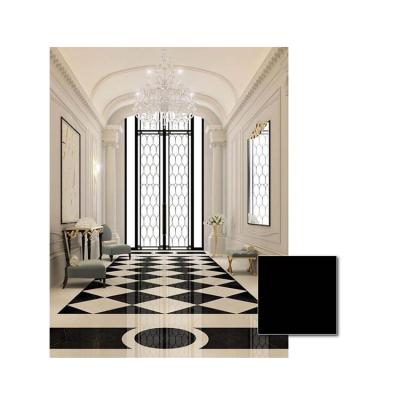 China Wear Resistant Super Black Gloss Full Body Polished Porcelain Tiles for sale