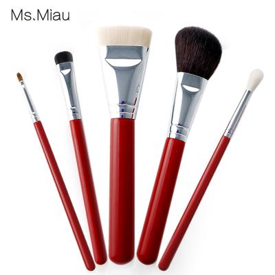 China Luxury High Quality Fan Brush 5pcs Korea Technology Goat Hair Make Up Brush Set for sale