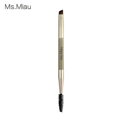 China Angular Blush BELLEZA Luxury high end custom double fangled eyebrow brush for sale