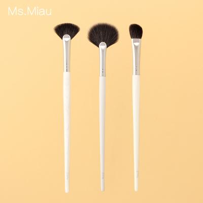 China Fan Brush BELLEZA Luxury High End Custom Your Own Brand White Flamingo Makeup Brush Set for sale