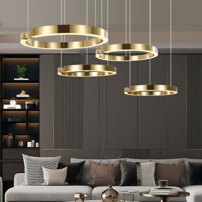 China Simple Modern Decor Chrome Gold Dining Room Lights Chandelier Hanging Pendant Light for sale