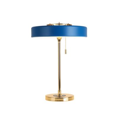 China White Decorative Simple Modern Hotel Hardware Modern Mushroom Bedside Side Table Blue Blue Black Glass Lamp for sale