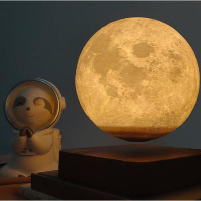 China Creative Unique Home Decoration Lamp Modern Moon Table Lamp Gifts Floating Levitating Night Light for sale