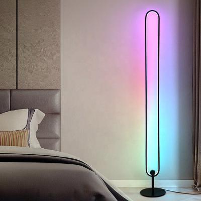 China Modern Drop Shipping Colorful Atmosphere Club Lighting Bedroom Floor Lamp Home Indoor Decor Corner Standing Nordic LED Floor Lamp for sale