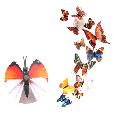 China Wholesale Multicolor WALL STICKER factory PVC simulation butterfly for bedroom interior decoration 3d butterfly for sale