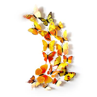 China Perfect gift for any special occasions like Christmas Decorations 3D Butterfly Wall Sticker Self Adhesive Butterfly Christmas Wall Decoration for sale