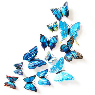 China Perfect gift for any special occasions like Christmas Fridge Home Decor Blue Butterfly with Magnet Butterfly Wedding Decorations for sale