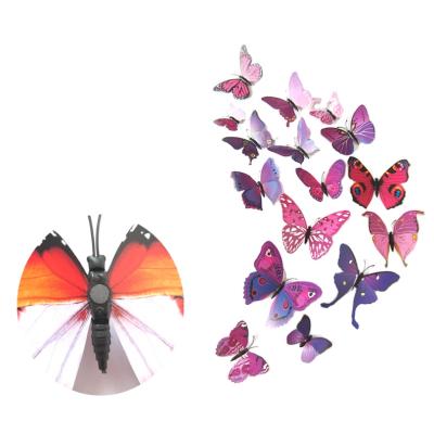 China Contemporary easy to install magnet+glue PVC butterfly wall decoration huaai butterfly sticker for sale