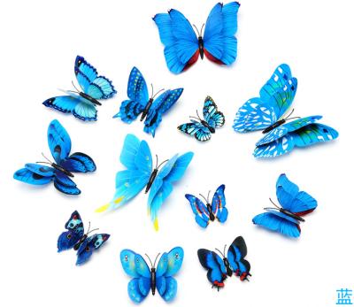 China WALL STICKER DIY PVC 3d Butterfly Self Adhesive Wall Sticker For Home Decoration for sale