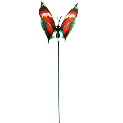 China PVC Decorative Realistic Butterfly 3D Sticker Stereo Decoration With Pole For Wedding for sale