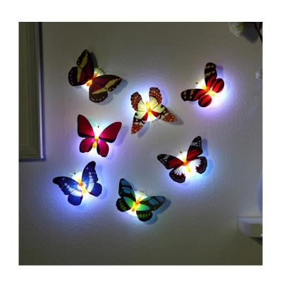 China WALL STICKER 3D PVC LED Butterfly Sticker For Decorate Baby Room Decor Sticker for sale