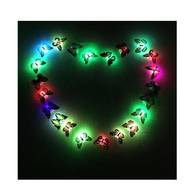 China WALL STICKER Room Led Wall Decoration 3D PVC Butterfly Art Wall Sticker for sale