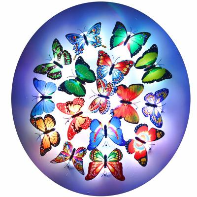 China WALL STICKER Led Butterfly Lamp Wall Sticker For Kids Room Decoration Sticker for sale