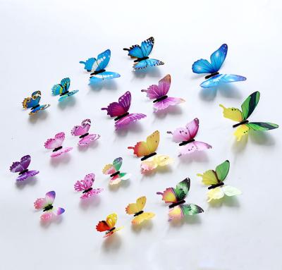 China Perfect gift for any special occasions like Wholesale Christmas Fluorescent 3D Butterfly Wall Sticker PVC Butterfly Party Decoration Luminous Wall Sticker for sale