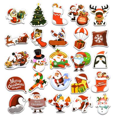 China Simple Reusable Cartoon Sticker Christmas Suitcase Sticker for sale