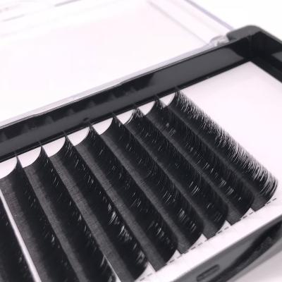 China 2022 New Natural Volume Faux Mink Flare Easy Fan Eyelash Extension Easy Fanning Natural Volume Long Eyelash Extensions Lash Tray for sale