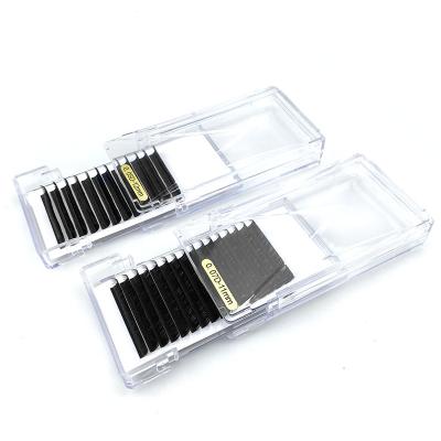 China 2022 Mink Lashes / Individual Eyelash Extension Private Label Soft Silk Handcrafted Flat Eyelash Extensions For Lashes Artists for sale