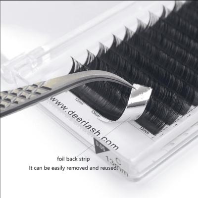 China CC /L/B /D/C/ Long Eyelash Natural Environmental Friendly Dual Density J Long Individual Eyelash Extension for sale