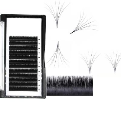 China Different Long Dual Density Curl Natural Russian Easy Fan Eyelash Extensions 6-25 Mm Cashmere Lash Extensions Fast Fanning for sale