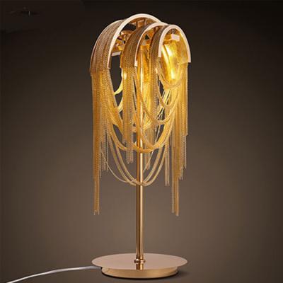 China Postmodern Simple Modern Table Lamp Besides Lighting Bedroom Chandelier Tassel Chandelier for sale