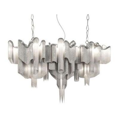 China New Design Post Modern Aluminum Chandeliers LED Light Fixtures Luxury Gold / Silver Living Room Decorative Light For Commercial for sale