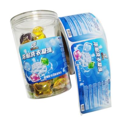 China Customized Printing Washing Hand Bottle Waterproof Label Sticker Heat Sensitive Printing Detergent Label for sale