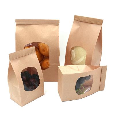 China Custom Biodegradable For Food Grade Kraft Paper Bag Recycled Brown Paper Bag With Logo Printed Kraft Paper Bag for sale