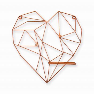 China New Classical/Postmodern Photo Heart Love Xingcheng Display Metal Grid Hanging Staples Decoration for sale