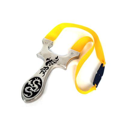 China Stainless Steel Chinese Powerful Slingshot Elastic Bands Hunting Outdoor Catapult for sale