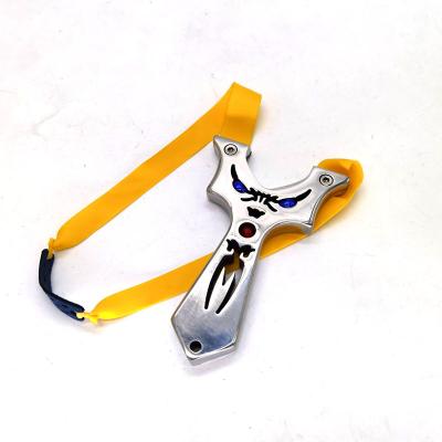 China Full Metal Outdoor Hunting Slingshot Heavy Duty Shooting Slingshot Large For Fishing And Pitching for sale